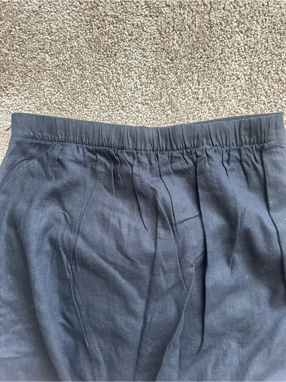 GAP Black High-Waist Midi Linen Skirt - Picture 5 of 7